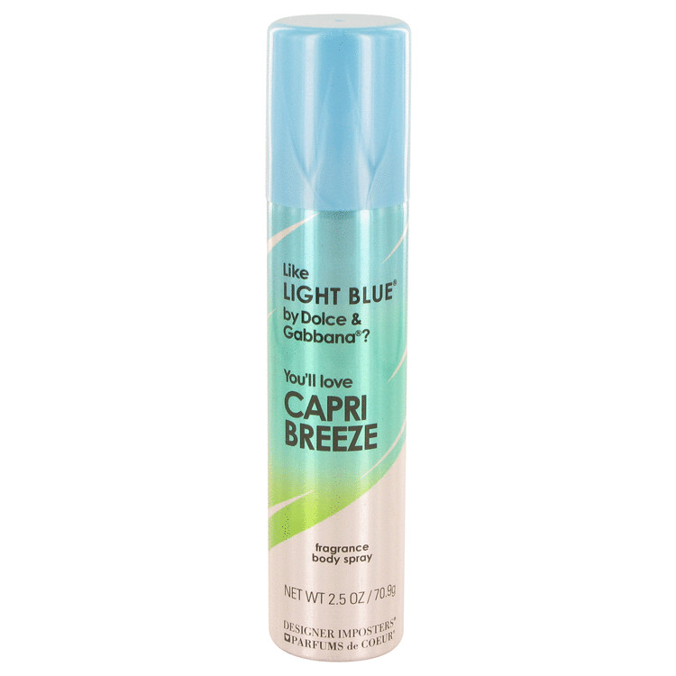 Designer Imposters Capri Breeze Perfume By Parfums De Coeur Body Spray Designer Imposters Capri Breeze Perfume By Parfums De Coeur Body Spray