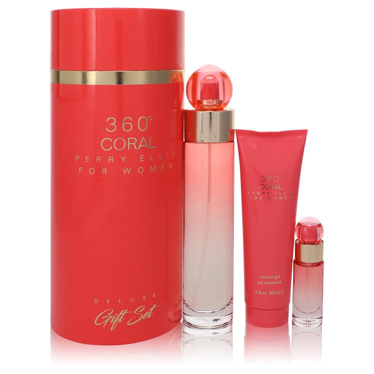 Perry Ellis 360 Coral Perfume By Perry Ellis Gift Set Perry Ellis 360 Coral Perfume By Perry Ellis Gift Set