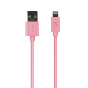 AT&T PVLC10-PNK PVC Charge and Sync Lightning Cable