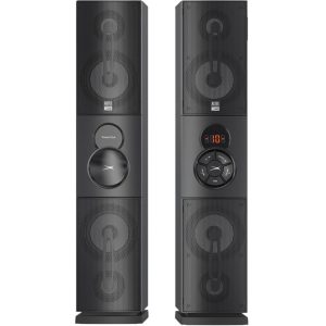 Altec Lansing IMT7003-BLK-STK-1 Party Duo 240-Watt-RMS Bluetooth Tower Speaker Set with LED Lights