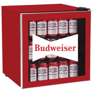 Budweiser MIS168BUD 1.8 Cubic-Foot Compact Refrigerator with Glass Door