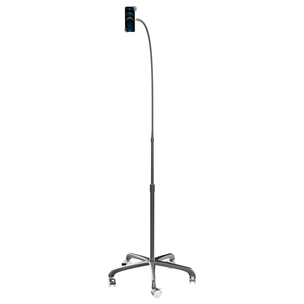 CTA Digital PAD-SHFSPH Heavy-Duty Rolling Floor Stand with Gooseneck and Phone Holder CTA Digital PAD-SHFSPH Heavy-Duty Rolling Floor Stand with Gooseneck and Phone Holder