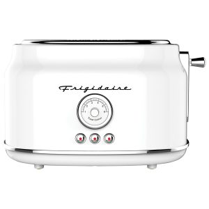 Frigidaire ETO102-WHITE 2-Slice 900-Watt Retro Stainless Steel Toaster (White)