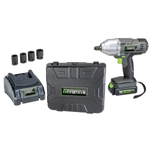 Genesis GLIW20AK 20-Volt Li-Ion Cordless Impact Wrench Kit with Charger