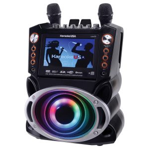 Karaoke USA GF946 GF946 DVD/CD+G/MP3+G Bluetooth 35-Watt Karaoke System with 7-Inch TFT Digital Color Screen