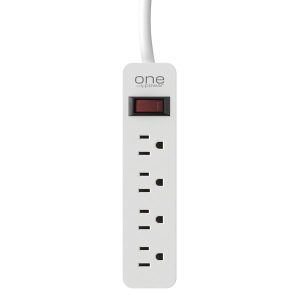 ONE Power PS401 Power Strip with Lighted Power Switch and 2-Foot Cord (4 Outlets)
