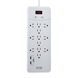 ONE Power PSS122 12-Outlet Surge Protection Power Strip with 2 USB Ports