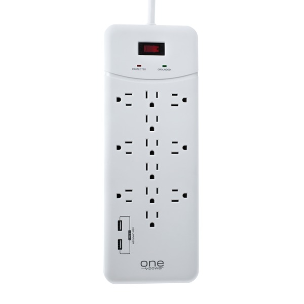 ONE Power PSS122 12-Outlet Surge Protection Power Strip with 2 USB Ports ONE Power PSS122 12-Outlet Surge Protection Power Strip with 2 USB Ports