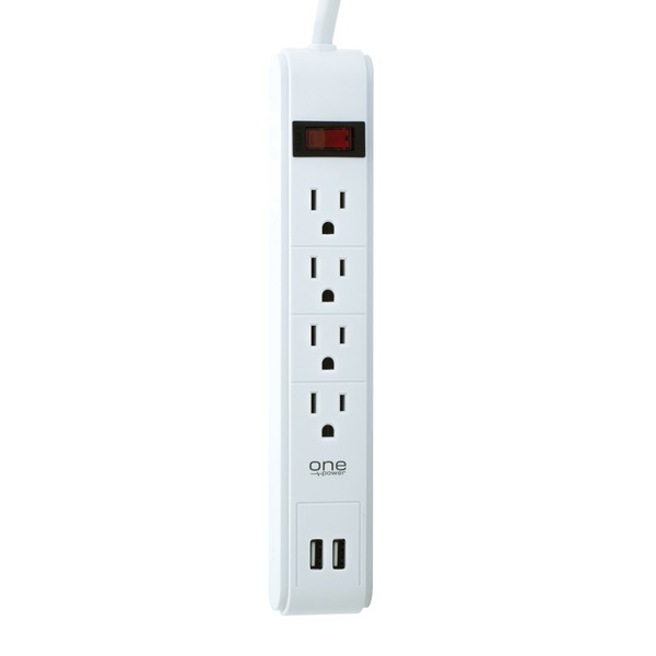 ONE Power PSS421 4-Outlet Surge Protection Power Strip with 2 USB Ports ONE Power PSS421 4-Outlet Surge Protection Power Strip with 2 USB Ports