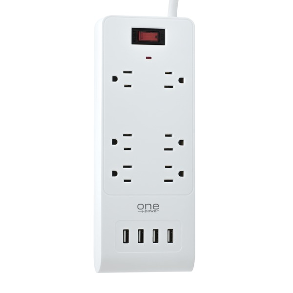 ONE Power PSS641 6-Outlet Surge Protection Power Strip with 4 USB Ports ONE Power PSS641 6-Outlet Surge Protection Power Strip with 4 USB Ports