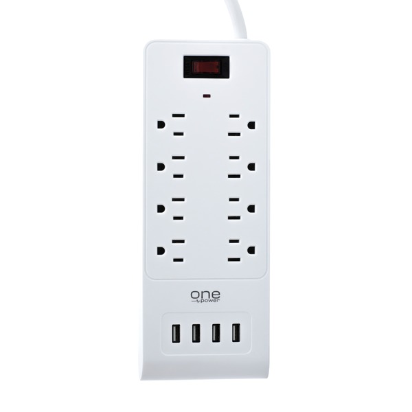 ONE Power PSS841 8-Outlet Surge Protection Power Strip with 4 USB Ports ONE Power PSS841 8-Outlet Surge Protection Power Strip with 4 USB Ports