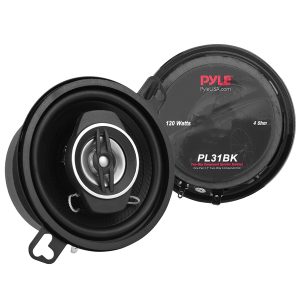 Pyle PL31BK 3.5-Inch 120-Watt-Max 2-Way Coaxial Speakers