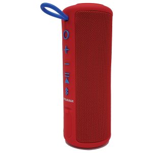 SYLVANIA SP953-RED Rubber-Finish Bluetooth Speaker with Cloth Trim (Red)