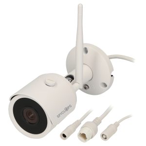 Spyclops SPY-MNBLT2WIP5 5.0-Megapixel Outdoor Fixed Lens Mini Bullet IP PoE Camera (White)