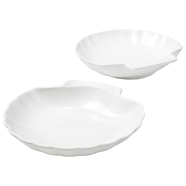 Starfrit 080880-006-BIST Porcelain Shell-Shaped Seafood Serving Bowls Starfrit 080880-006-BIST Porcelain Shell-Shaped Seafood Serving Bowls