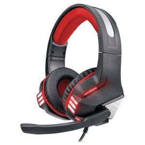 Supersonic IQ-480G - RED Pro-Wired Gaming Headset with Lights (Red)
