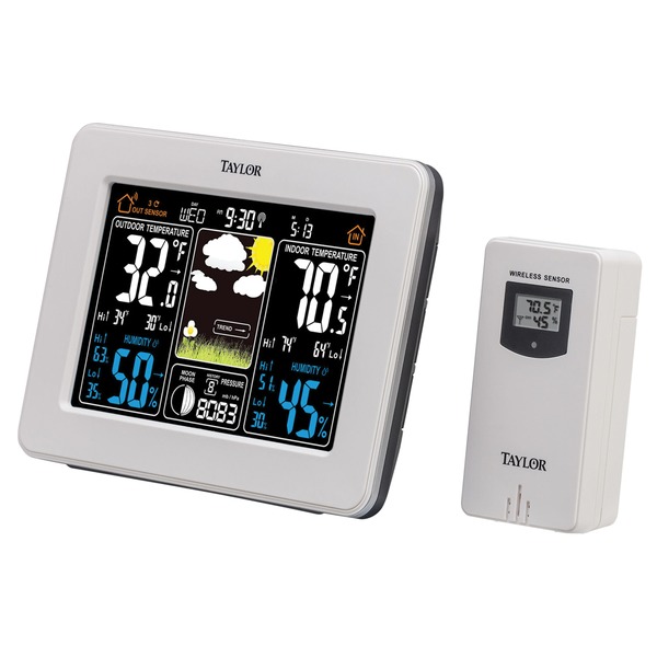 Taylor Precision Products 1736 Digital Deluxe Color Weather Forecaster Taylor Precision Products 1736 Digital Deluxe Color Weather Forecaster