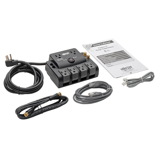 Tripp Lite TLP606RNET Protect It! 6-Outlet Surge Protector Tripp Lite TLP606RNET Protect It! 6-Outlet Surge Protector