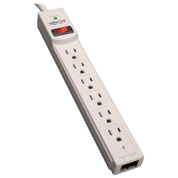 Tripp Lite TLP608TEL Protect It! 6-Outlet Surge Protector Tripp Lite TLP608TEL Protect It! 6-Outlet Surge Protector