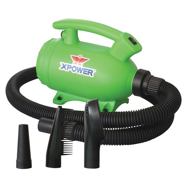 XPOWER B-55 Green B-55 Portable Home Pet Grooming Force Hair Dryer and Vacuum (Green)