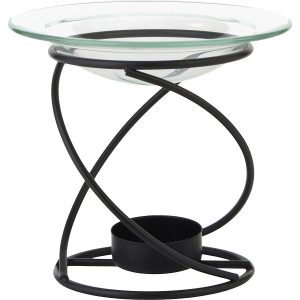 AROMATHERAPHY BLACK SPIRAL CANDLE LAMP - ESSENTIAL OILS AURA CACIA by Aura Cacia
