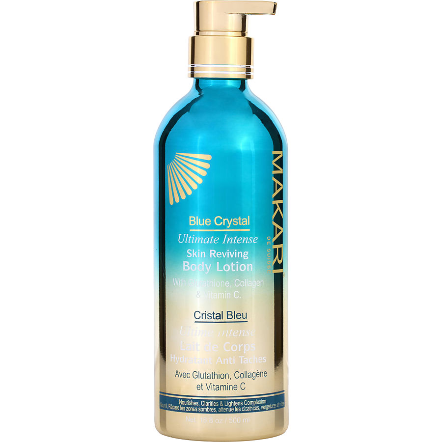 Blue Crystal Skin Reviving Body Lotion With Glutathione --496ml/16.8oz - Makari by Makari Blue Crystal Skin Reviving Body Lotion With Glutathione --496ml/16.8oz - Makari by Makari