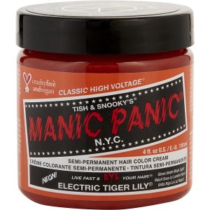 HIGH VOLTAGE SEMI-PERMANENT HAIR COLOR CREAM - # ELECTRIC TIGER LILY 4 OZ - MANIC PANIC by Manic Panic