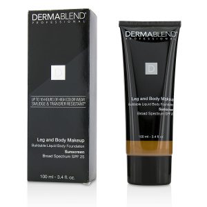 Leg and Body Make Up Buildable Liquid Body Foundation Sunscreen Broad Spectrum SPF 25 - #Deep Golden 70W --100ml/3.4oz - Dermablend by Dermablend