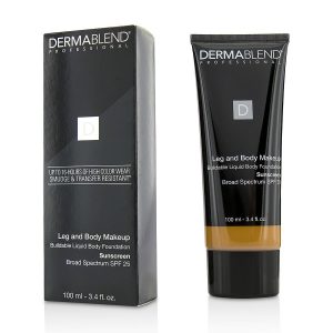 Leg and Body Make Up Buildable Liquid Body Foundation Sunscreen Broad Spectrum SPF 25 - #Tan Golden 65N --100ml/3.4oz - Dermablend by Dermablend