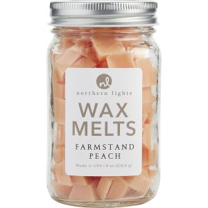 SIMMERING FRAGRANCE CHIPS - 8 OZ JAR CONTAINING 100 MELTS - FARMSTAND PEACH SCENTED by