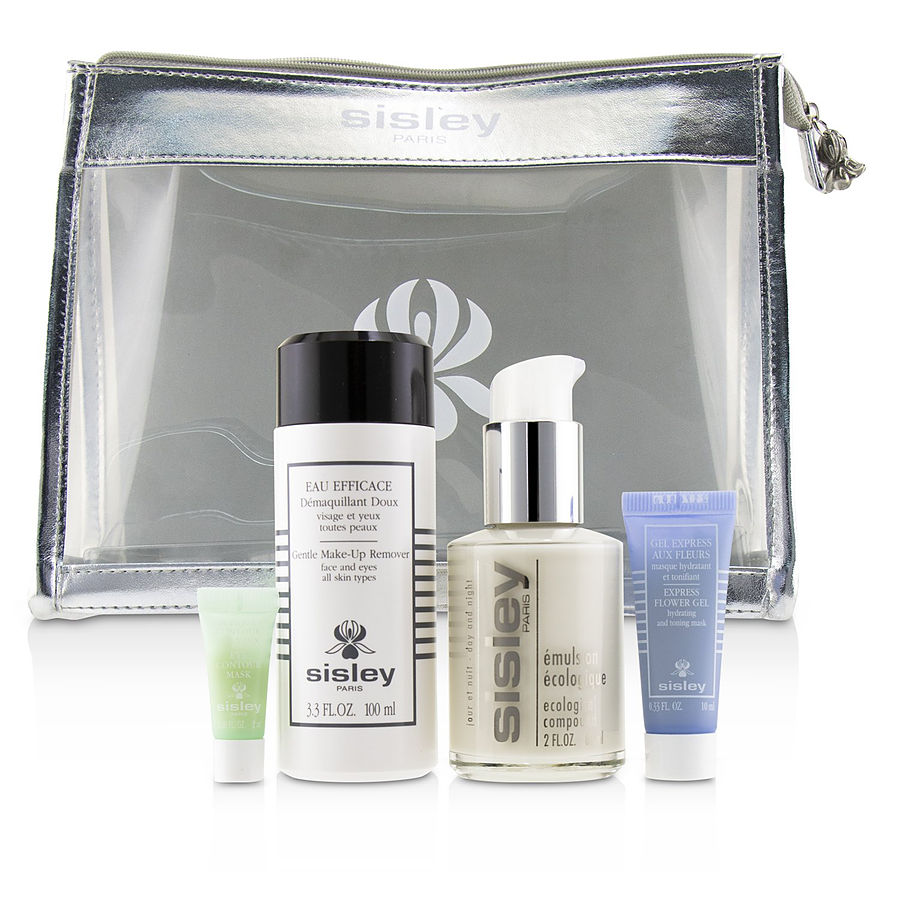 Week-End Must-Haves Set: Ecological Compound 60ml + Gentle Make-Up Remover 100ml + Express Flower Gel 10ml + Eye Contour Mask --4pcs+1bag - Sisley by Sisley Week-End Must-Haves Set: Ecological Compound 60ml + Gentle Make-Up Remover 100ml + Express Flower Gel 10ml + Eye Contour Mask --4pcs+1bag - Sisley by Sisley