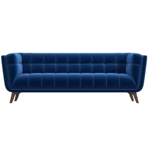 Addison Large Navy-Blue Velvet Sofa