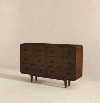 Alexa Mid Century Modern Dresser 6 Drawer