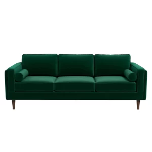 Amber Mid Century Modern Dark Green Luxury Modern Velvet Sofa
