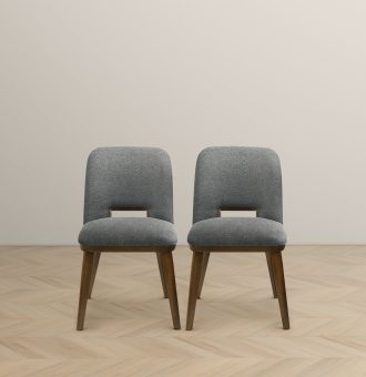 Blake Dark Grey Fabric Dining Chair (Set of 2)