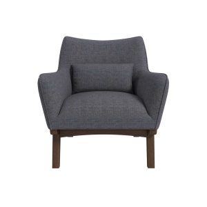 Brayden Mid Century Modern Sea Side Grey Linen Armchair
