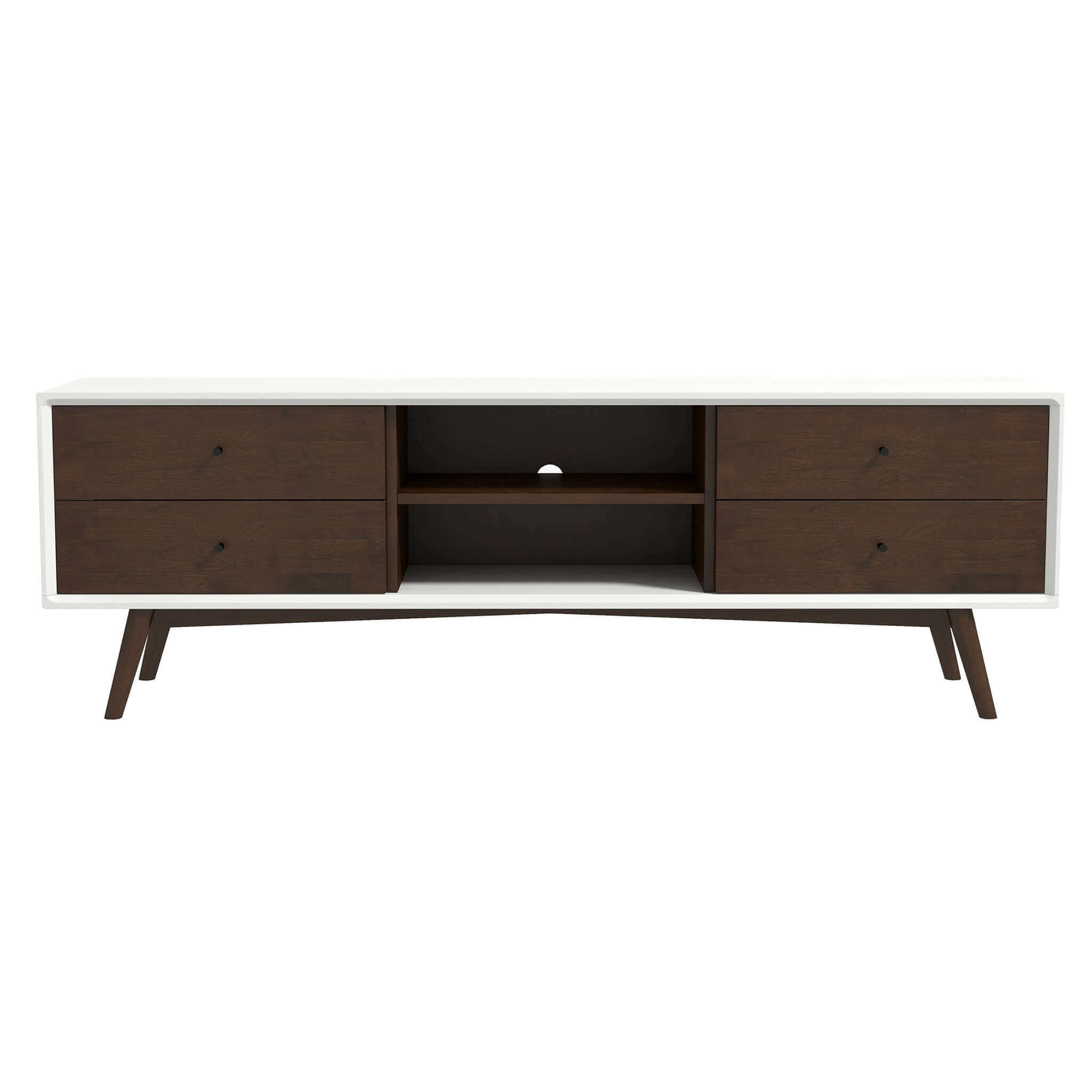 Caroline Mid Century Modern Style Walnut White TV Stand up to 72" Caroline Mid Century Modern Style Walnut White TV Stand up to 72"