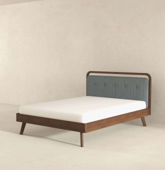 Clyda Mid Century Modern Modern Solid Wood Platform Bed