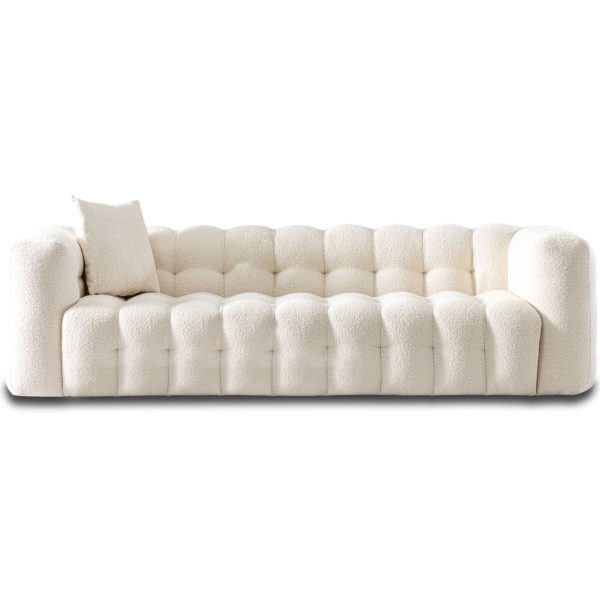 Eden Modern Tufted Chesterfield Boucle Fabric Sofa