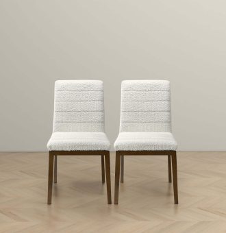 Ines White Boucle Dining Chair (Set of 2)