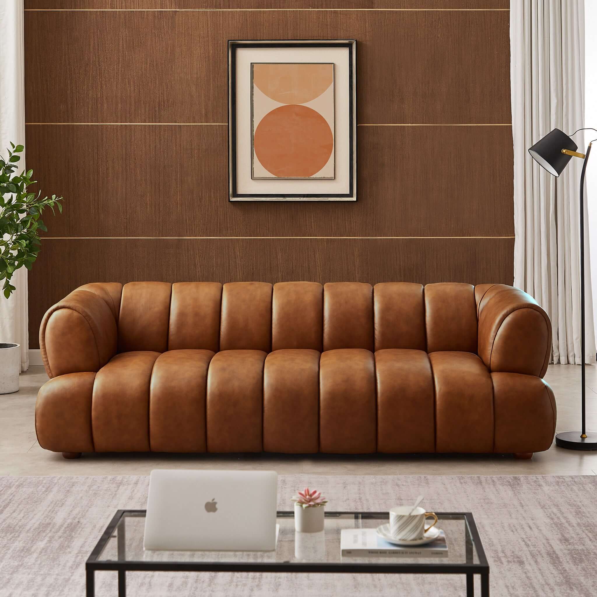 Jasmin Mid-Century Modern 89.7'' Upholstered Sofa Jasmin Mid-Century Modern 89.7'' Upholstered Sofa