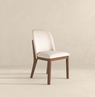 Kaitlyn Mid-Century Modern Beige Linen Dining Chair (Set of 2)