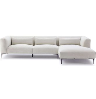 Laley L-Shaped  Sectional in Cream