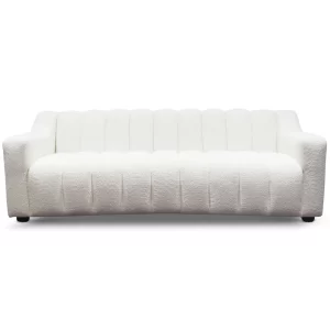 Marcus Mid-Century Modern Luxury Tight Back Cream Boucle Couch