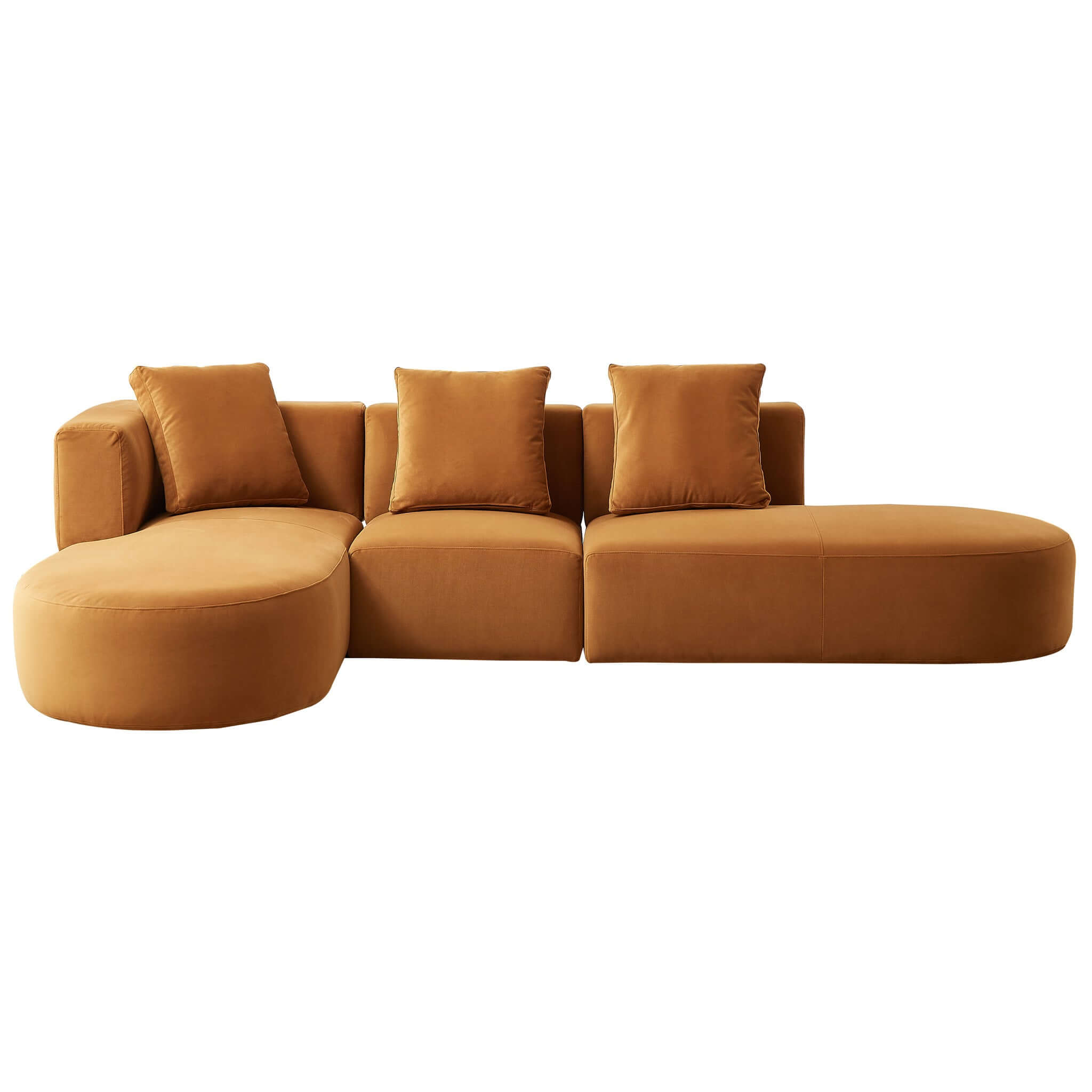 Orby Mid-Century Modern Velvet Sectional Sofa Orby Mid-Century Modern Velvet Sectional Sofa