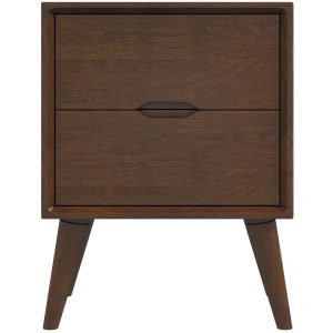 Alexandra Brown Night Stand with 2 Drawers