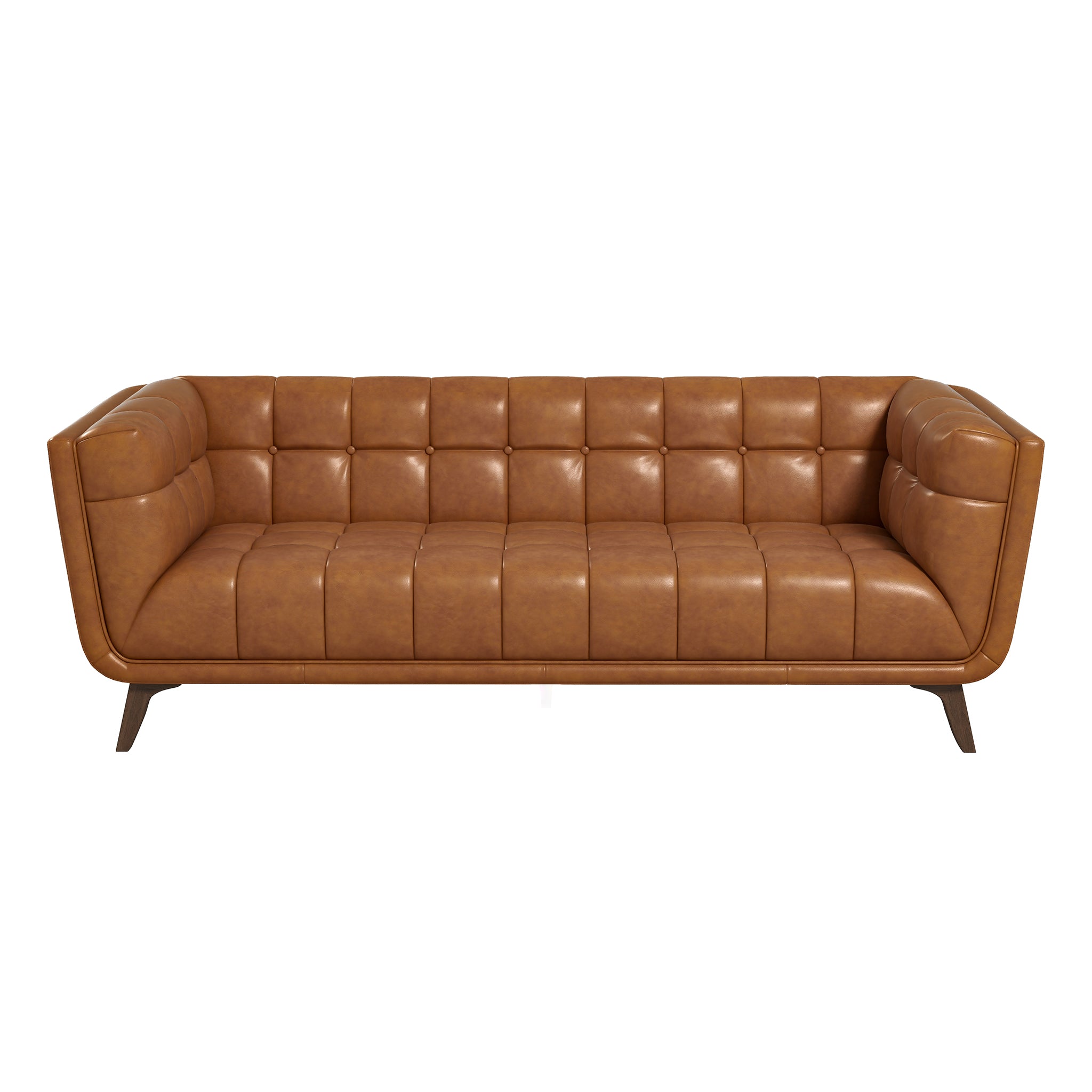 Addison Leather Sofa (84" Cognac) Addison Leather Sofa (84" Cognac)
