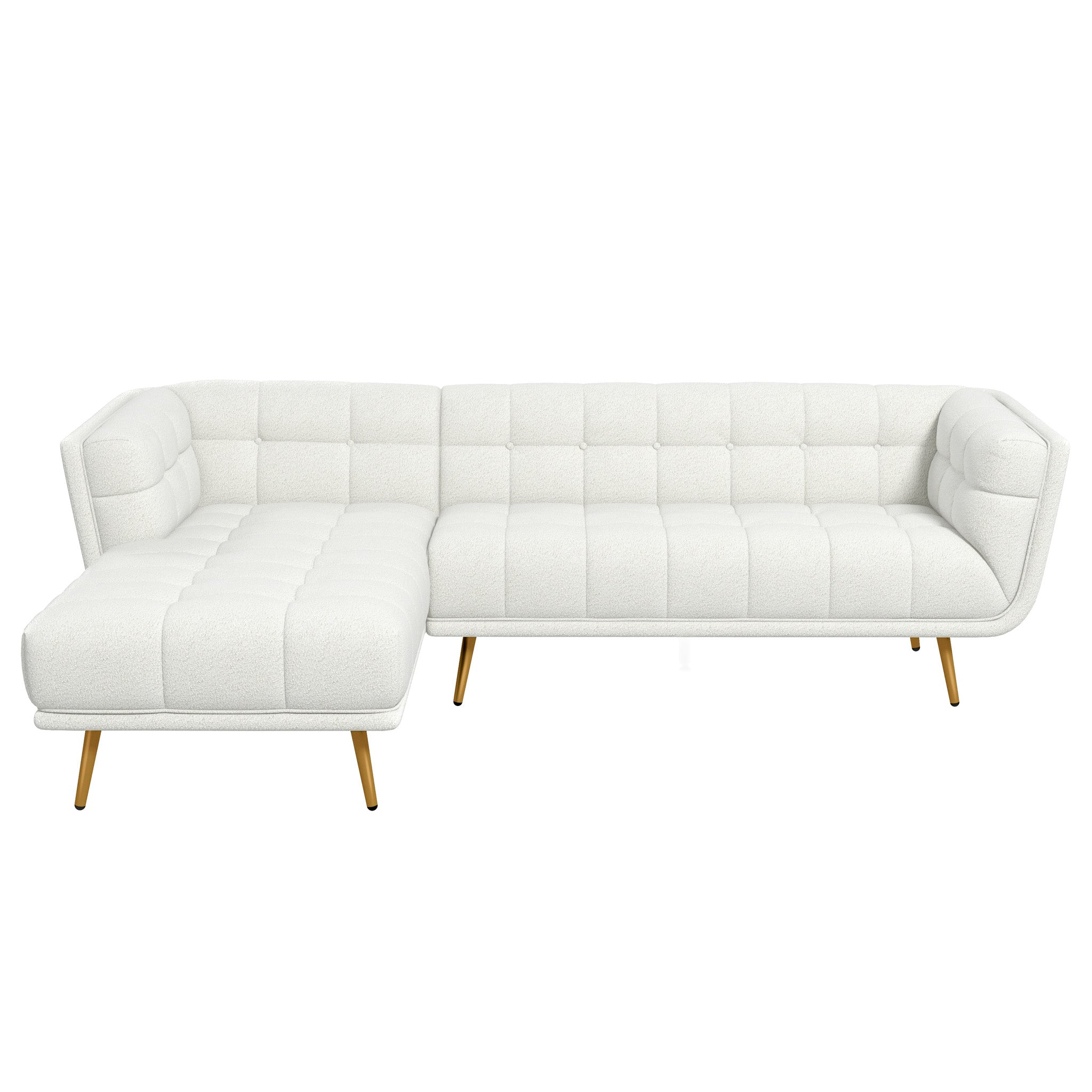 Addison Left Sectional Cream Boucle Sofa Addison Left Sectional Cream Boucle Sofa