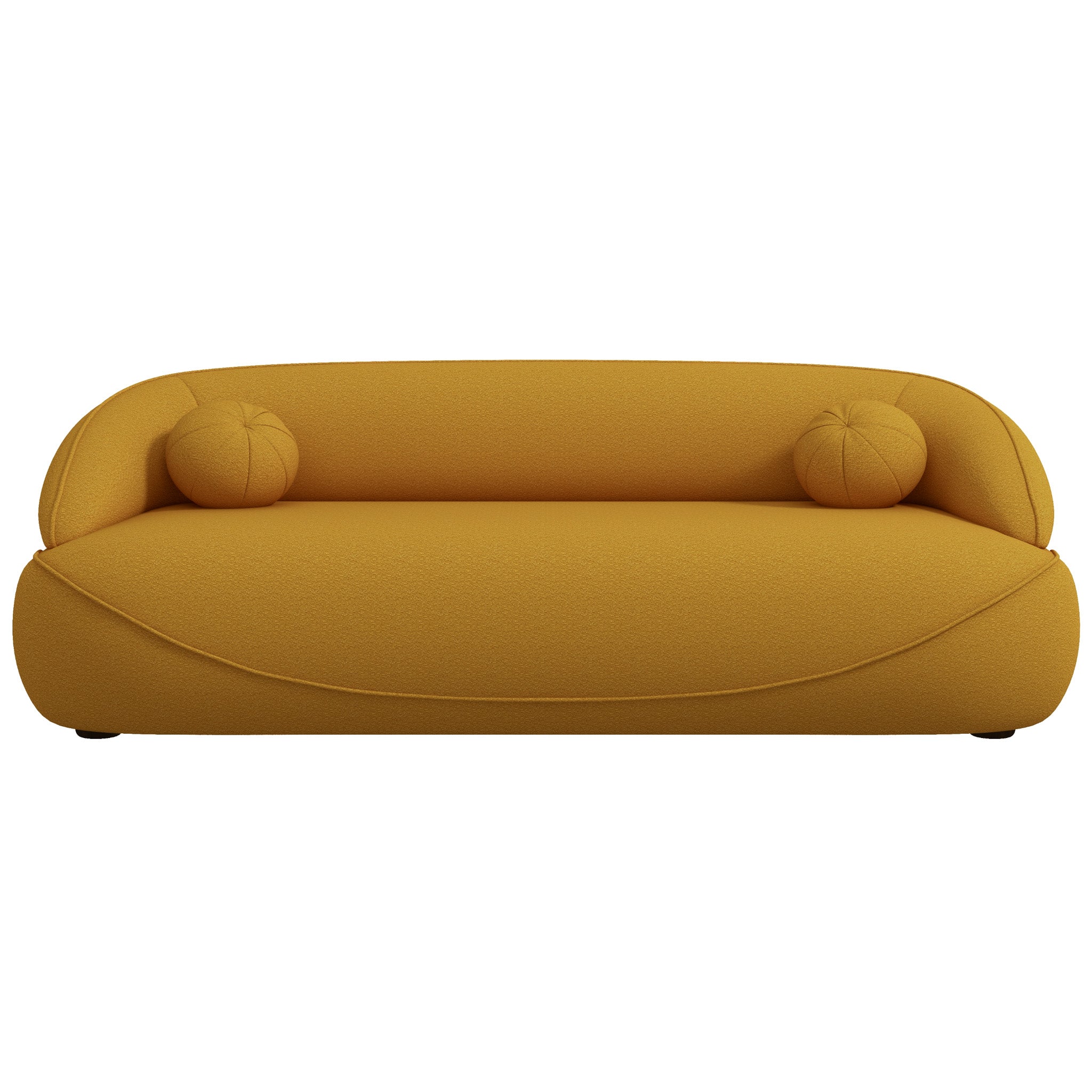 Andrew Mustard Yellow Boucle Sofa Andrew Mustard Yellow Boucle Sofa