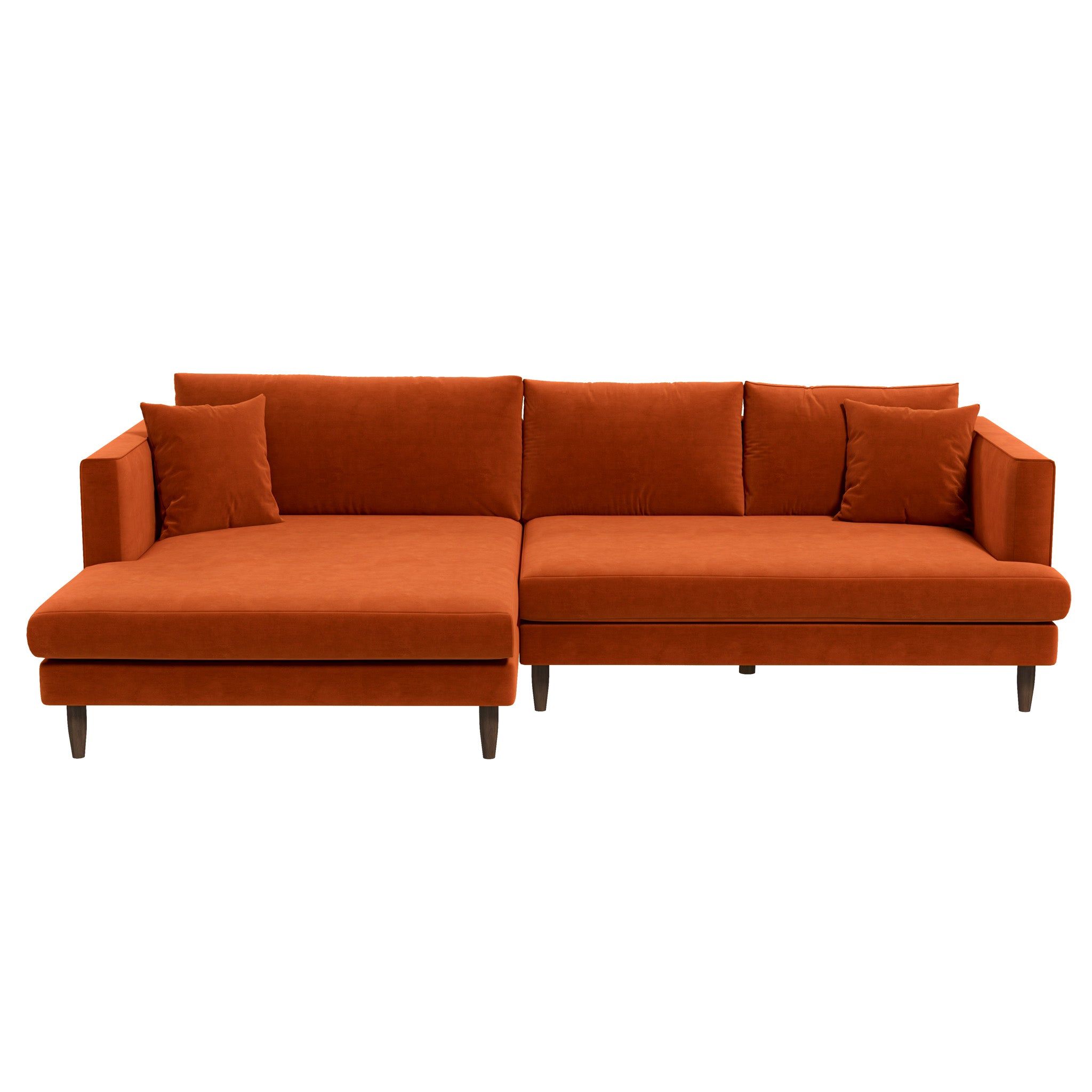 Blake L-Shaped Sectional Burnt Orange Sofa Right Facing Blake L-Shaped Sectional Burnt Orange Sofa Right Facing